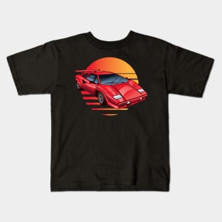 Red Lamborghini Countach Kids T-Shirt